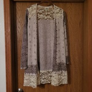 Lace beaded cardigan